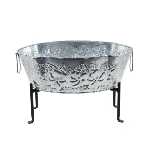 Tub with adjustable Stand Tub with Stand Embossed Oval Tub