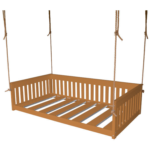 Twin Mission Hanging Daybed with Rope Outdoor Daybed Cedar