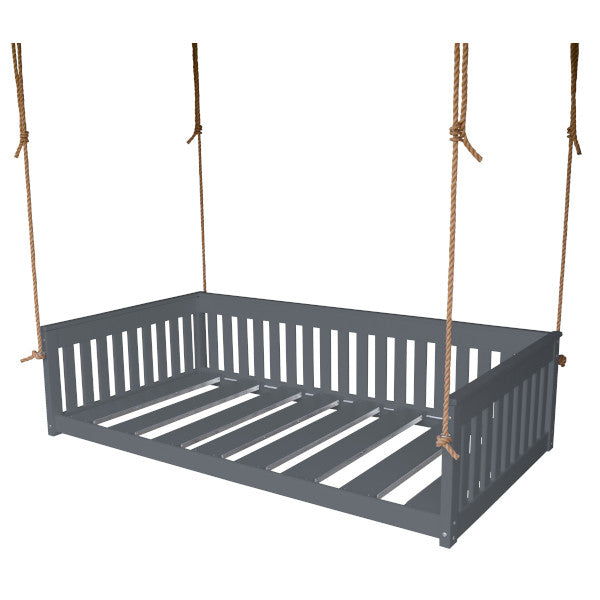 Twin Mission Hanging Daybed with Rope Outdoor Daybed Dark Grey