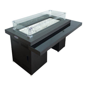 Two Tiered Glass Top Fire Pit Fire Pits