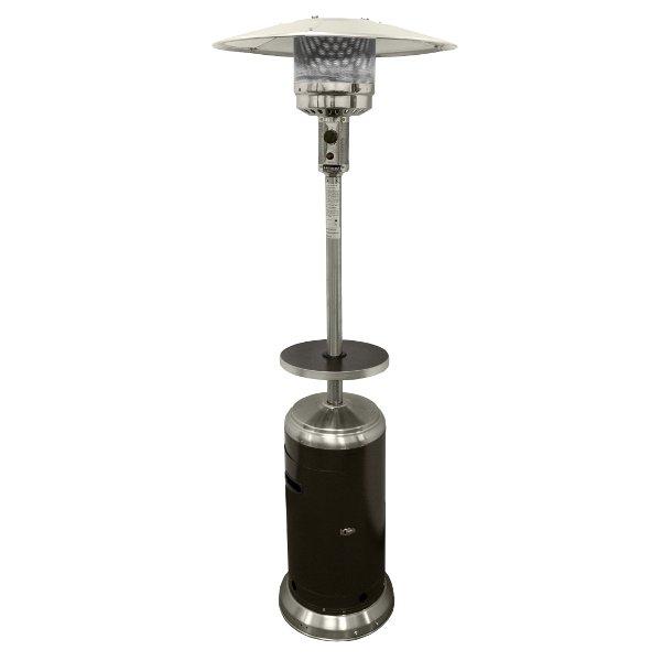 Two Tone Outdoor Patio Heater With Table Patio Heater Hammered Bronze &amp; Stainless Steel