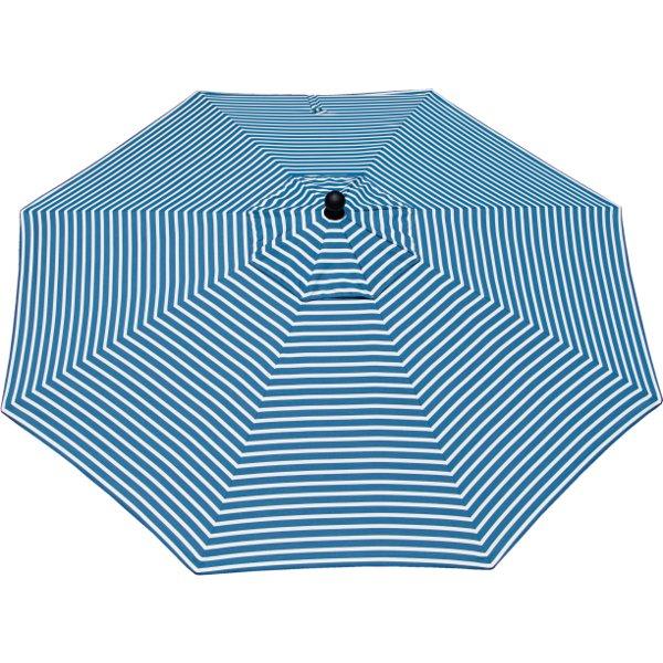 9foot blue and white patio umbrella 9 ft Market Umbrella by LuxCraft