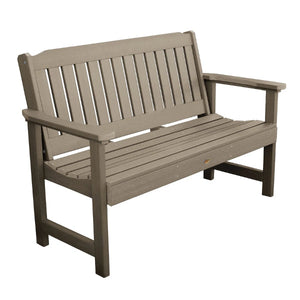 USA Lehigh Synthetic Wood Garden Bench Garden Bench 4ft Wide Bench / Woodland Brown