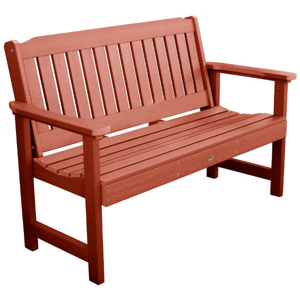 USA Lehigh Synthetic Wood Garden Bench Garden Bench 5ft Wide Bench / Rustic Red