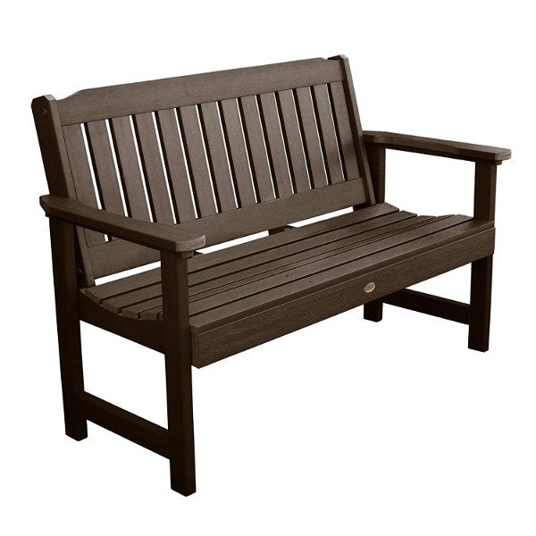 USA Lehigh Synthetic Wood Garden Bench Garden Bench 5ft Wide Bench / Weathered Acron