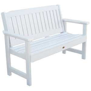 USA Lehigh Synthetic Wood Garden Bench Garden Bench 5ft Wide Bench / White