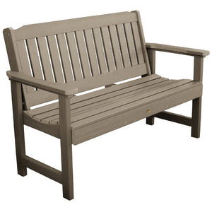 USA Lehigh Synthetic Wood Garden Bench Garden Bench 5ft Wide Bench / Woodland Brown