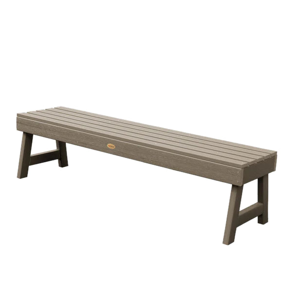 USA Weatherly Backless Picnic Bench Picnic Bench 5ft Wide Bench / Woodland Brown
