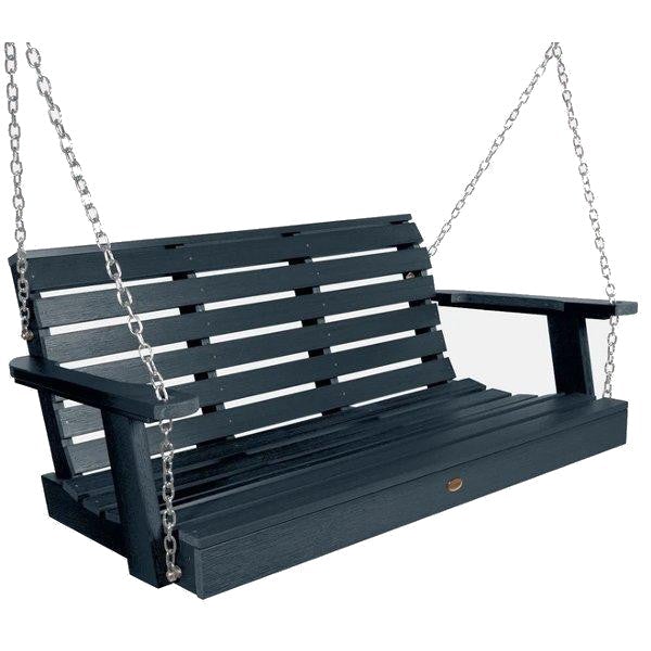 USA Weatherly Porch Swing Porch Swing 4ft Wide Swing / Federal Blue