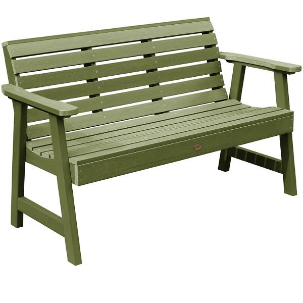 USA Weatherly Synthetic Wood Garden Bench Garden Bench 4ft / Dried Sage