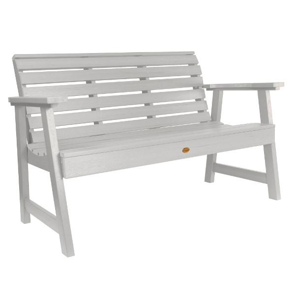 USA Weatherly Synthetic Wood Garden Bench Garden Bench 4ft / White