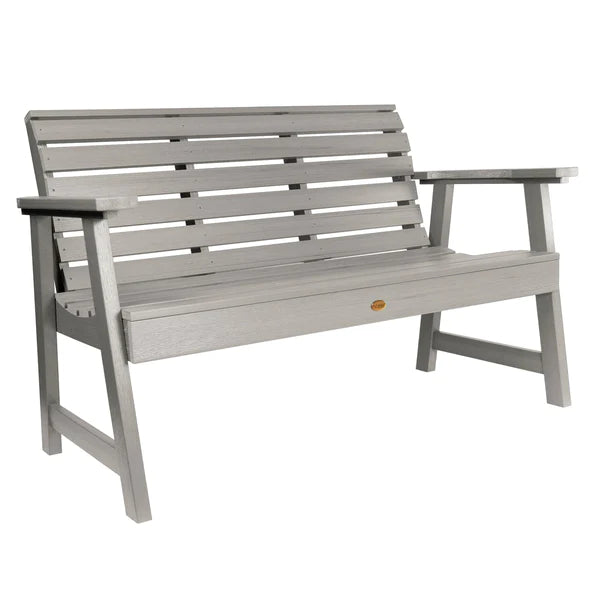 USA Weatherly Synthetic Wood Garden Bench Garden Bench 4ft Wide Bench / Harbor Gray