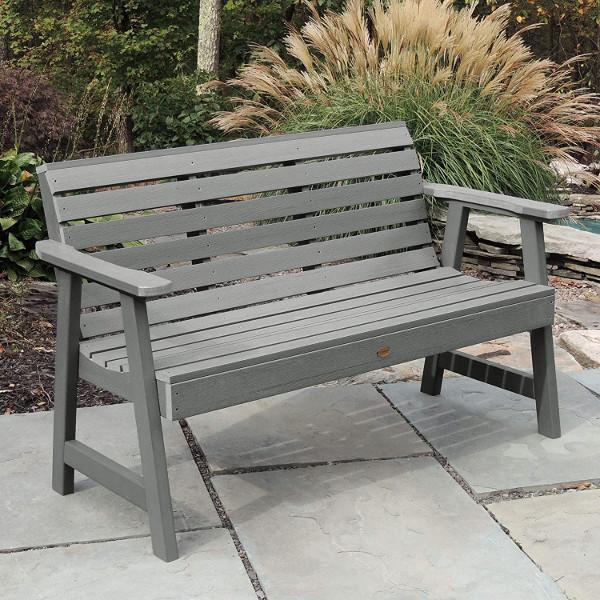 USA Weatherly Synthetic Wood Garden Bench Garden Bench 5ft / Coastal Teak