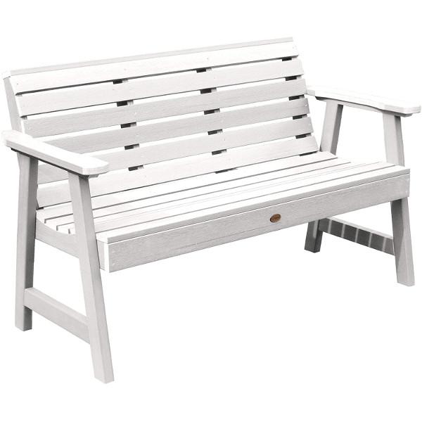 USA Weatherly Synthetic Wood Garden Bench Garden Bench 5ft / White