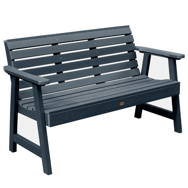 USA Weatherly Synthetic Wood Garden Bench Garden Bench 5ft Wide Bench / Federal Blue