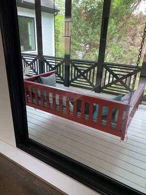 A & L Furniture VersaLoft Mission Hanging Daybed with Chain Daybed Twin / Unfinished