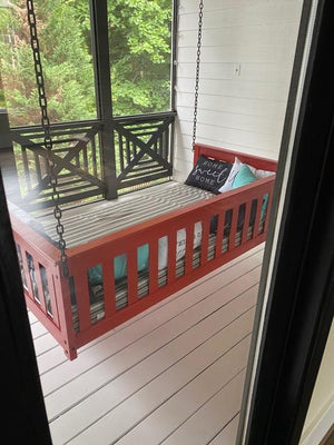 A & L Furniture VersaLoft Mission Hanging Daybed with Chain Daybed Twin / Unfinished