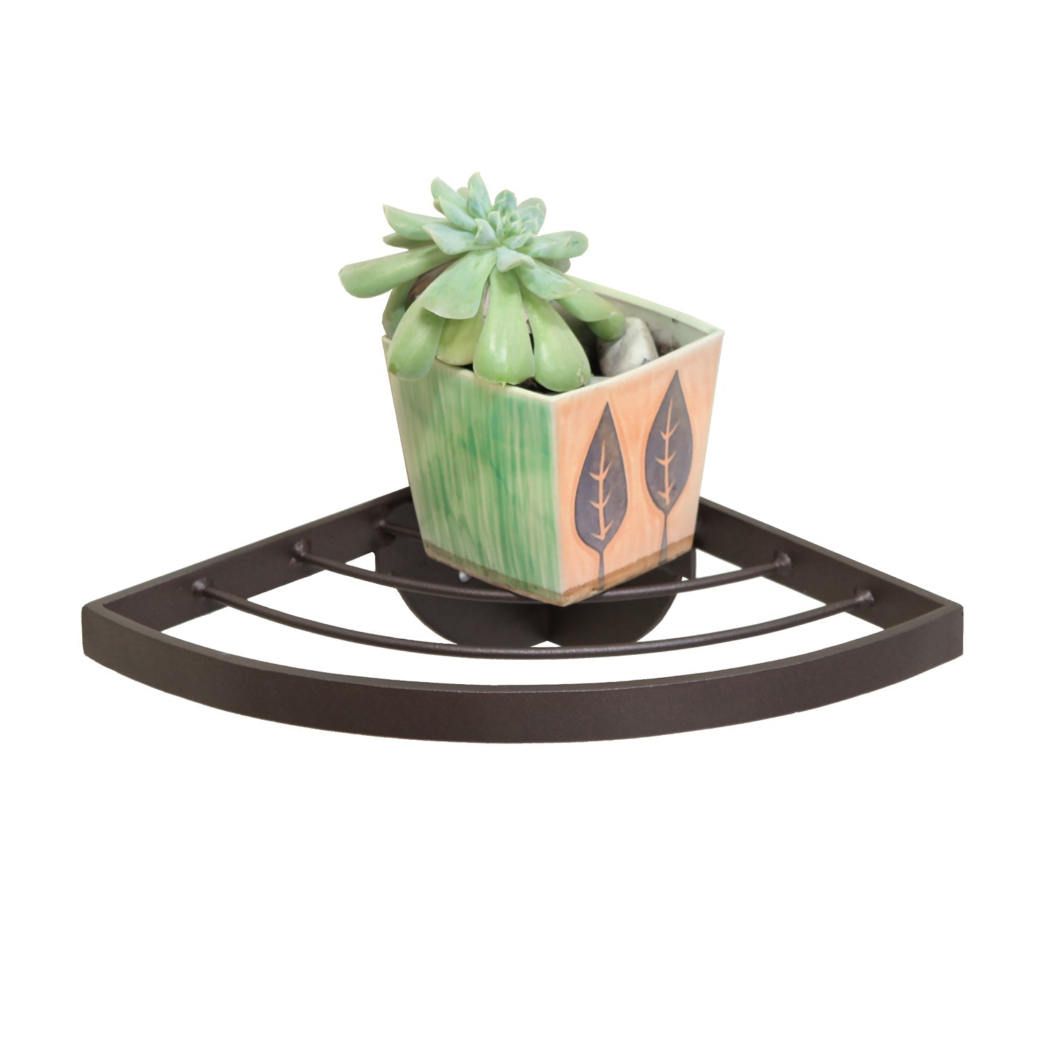 corner hanging plant shelf Achla Designs Vita Corner Wall Shelf