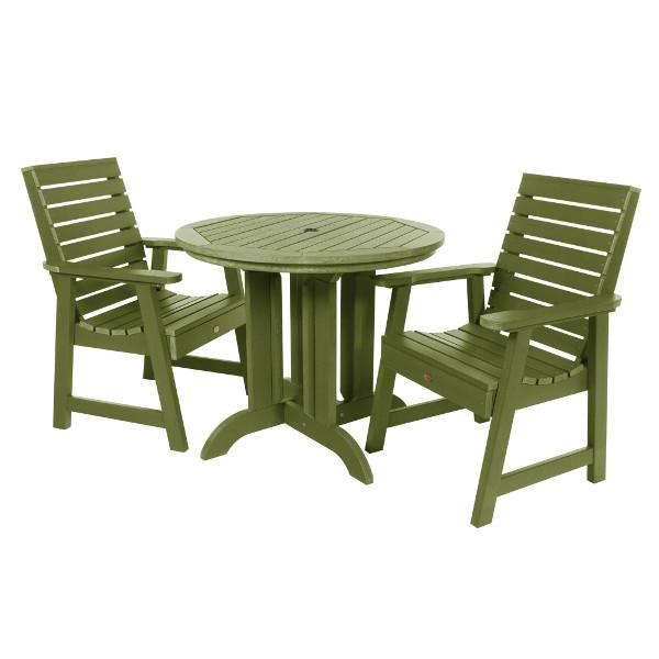 Weatherly 3pc Round Dining Height Table Set Dining Table Dried Sage