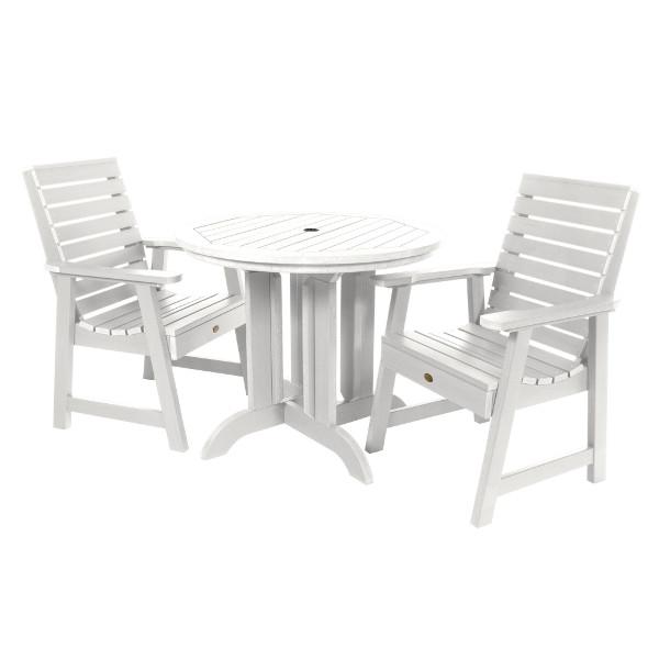 Weatherly 3pc Round Dining Height Table Set Dining Table White