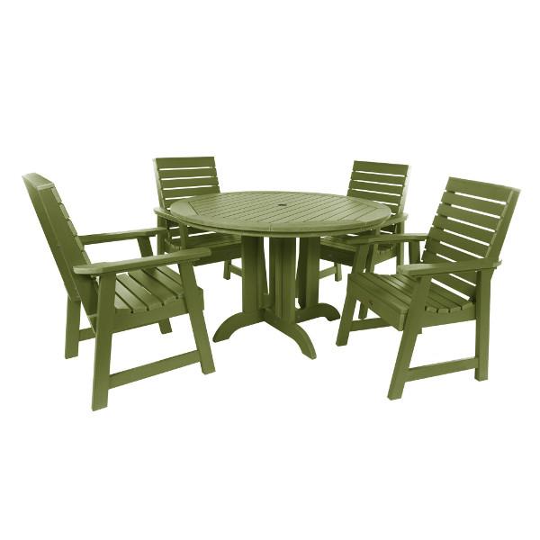 Weatherly 5pc Round Dining Height Table Set Dining Set Dried Sage