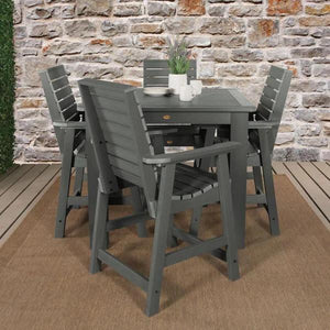 Weatherly 5pc Square Counter Height Outdoor Dining Set Dining Set
