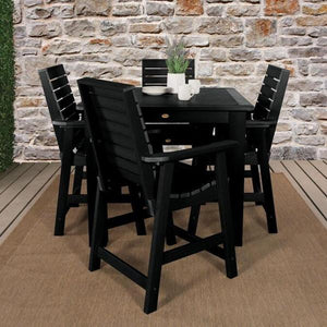 Weatherly 5pc Square Counter Height Outdoor Dining Set Dining Set