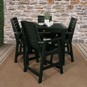 Weatherly 5pc Square Counter Height Outdoor Dining Set Dining Set