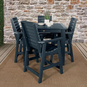 Weatherly 5pc Square Counter Height Outdoor Dining Set Dining Set