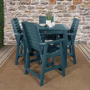 Weatherly 5pc Square Counter Height Outdoor Dining Set Dining Set