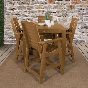 Weatherly 5pc Square Counter Height Outdoor Dining Set Dining Set