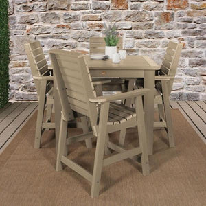 Weatherly 5pc Square Counter Height Outdoor Dining Set Dining Set
