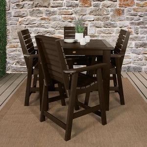 Weatherly 5pc Square Counter Height Outdoor Dining Set Dining Set