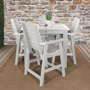 Weatherly 5pc Square Counter Height Outdoor Dining Set Dining Set