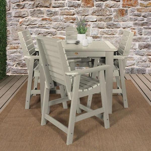 Weatherly 5pc Square Counter Height Outdoor Dining Set Dining Set