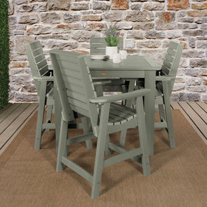 Weatherly 5pc Square Counter Height Outdoor Dining Set Dining Set