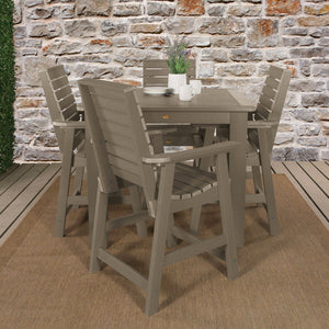 Weatherly 5pc Square Counter Height Outdoor Dining Set Dining Set