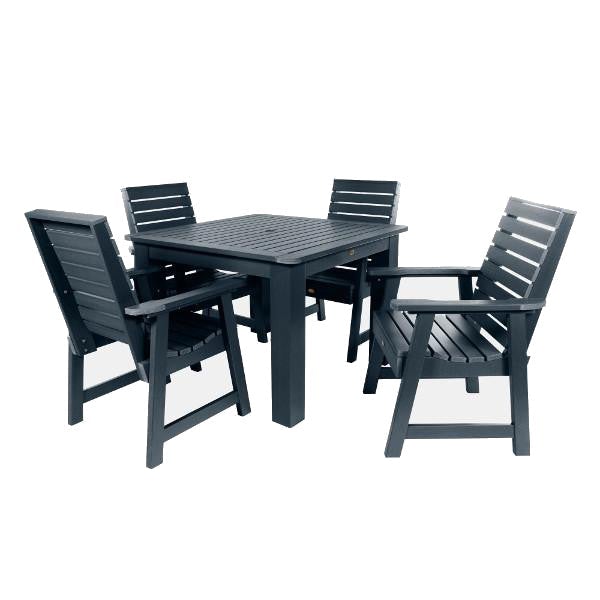 Weatherly 5pc Square Dining Table Set Dining Set Federal Blue