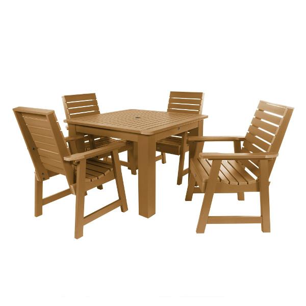 Weatherly 5pc Square Dining Table Set Dining Set Toffee