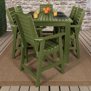 Weatherly 7pc Rectangular Counter Height Outdoor Dining Table and Chair Set Dining Set