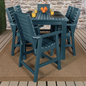 Weatherly 7pc Rectangular Counter Height Outdoor Dining Table and Chair Set Dining Set