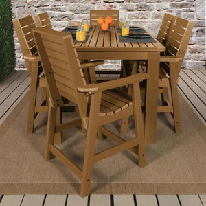 Weatherly 7pc Rectangular Counter Height Outdoor Dining Table and Chair Set Dining Set