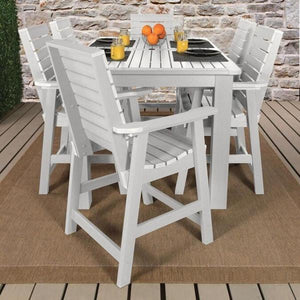 Weatherly 7pc Rectangular Counter Height Outdoor Dining Table and Chair Set Dining Set