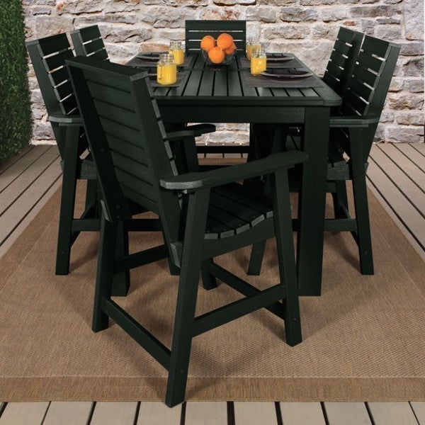 Weatherly 7pc Rectangular Counter Height Outdoor Dining Table and Chair Set Dining Set