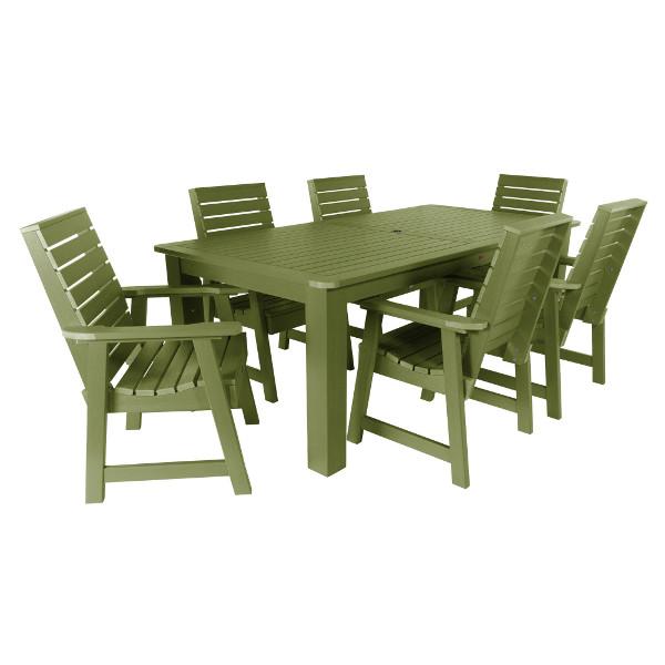 Weatherly 7pc Rectangular Outdoor Dining Set Dining Set 84&quot; x 42&quot; / Dried Sage