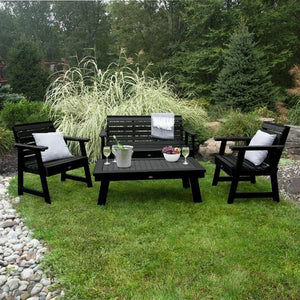 Weatherly Garden Bench and Chairs Conversation Set Conversation Set