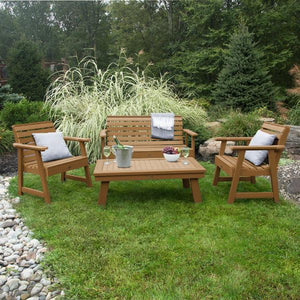 Weatherly Garden Bench and Chairs Conversation Set Conversation Set