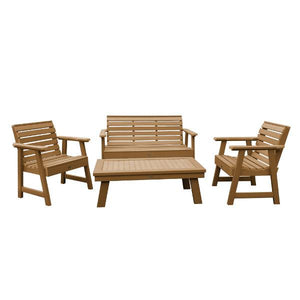 Weatherly Garden Bench and Chairs Conversation Set Conversation Set