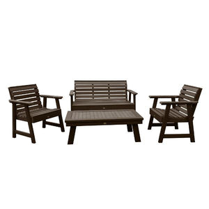 Weatherly Garden Bench and Chairs Conversation Set Conversation Set