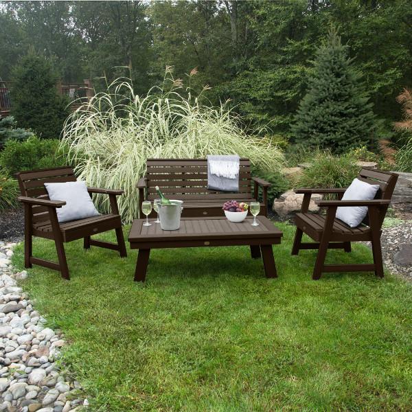 Weatherly Garden Bench and Chairs Conversation Set Conversation Set